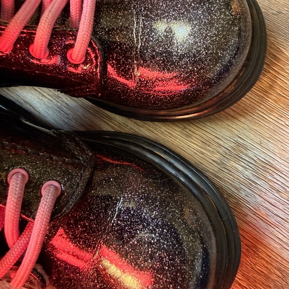Dr. Martens Junior 1460 Glitter and Flower Lace Up Boots (Toddler size 8) - Picture 5 of 5